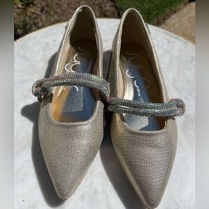 SUGAR Lingo Pointed Toe Rhinestone Flats